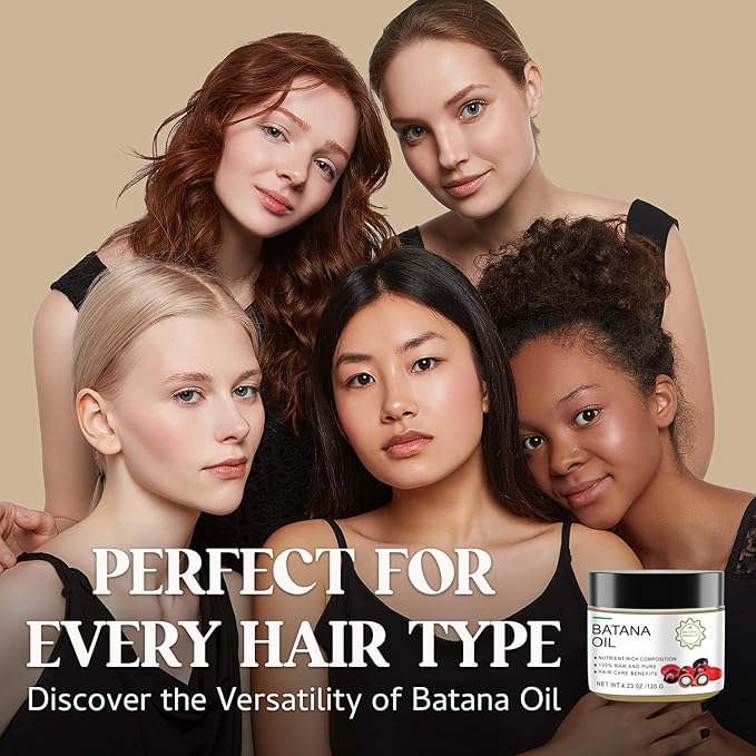 Organic Batana Oil for Hair Growth: 100% Natural Unrefined Batana Oil from Honduras as Hair Mask by Dr. Sebi - Hair Repair Treatment for Damaged Hair, Reduces Hair Loss